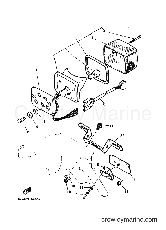 1995 Dirt Bike DT200R - DT200R (3MH4) [010] - TAILLIGHT