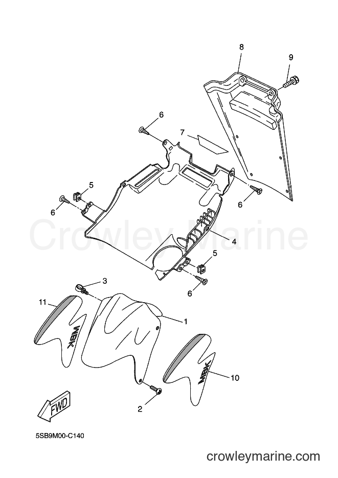 2004 Scooter YQ50L - YQ50L (5SBD) [010] - FRONT FENDER