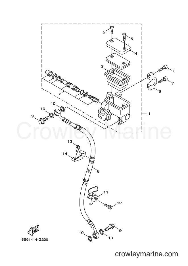 2015 Scooter YW125 - YW125 (37D7) [010] - FRONT MASTER CYLINDER