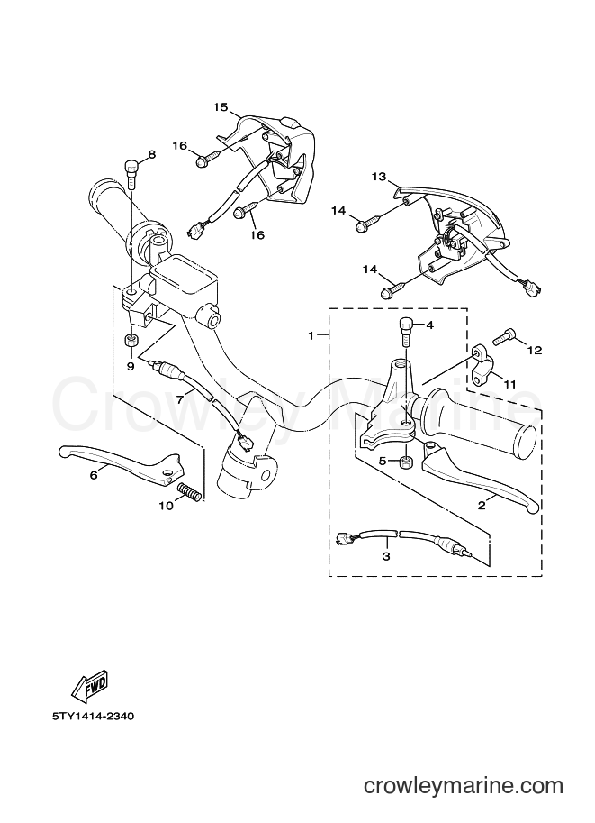 Yamaha Motors XC125 (4P9B) [010] - HANDLE SWITCH & LEVER