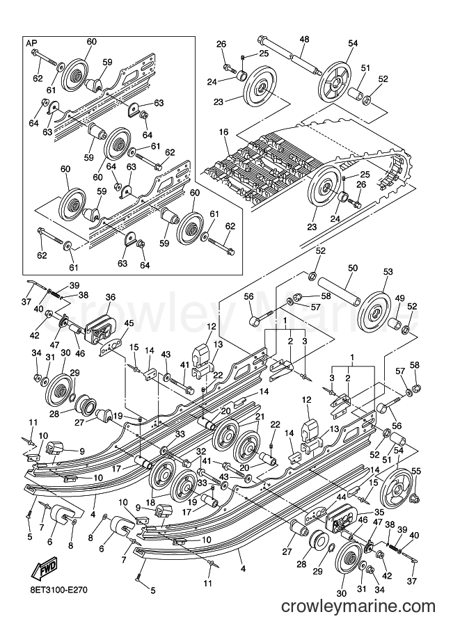 2006 Snowmobile RSV10 - RSV10 (8FM3) [010] - TRACK SUSPENSION 1