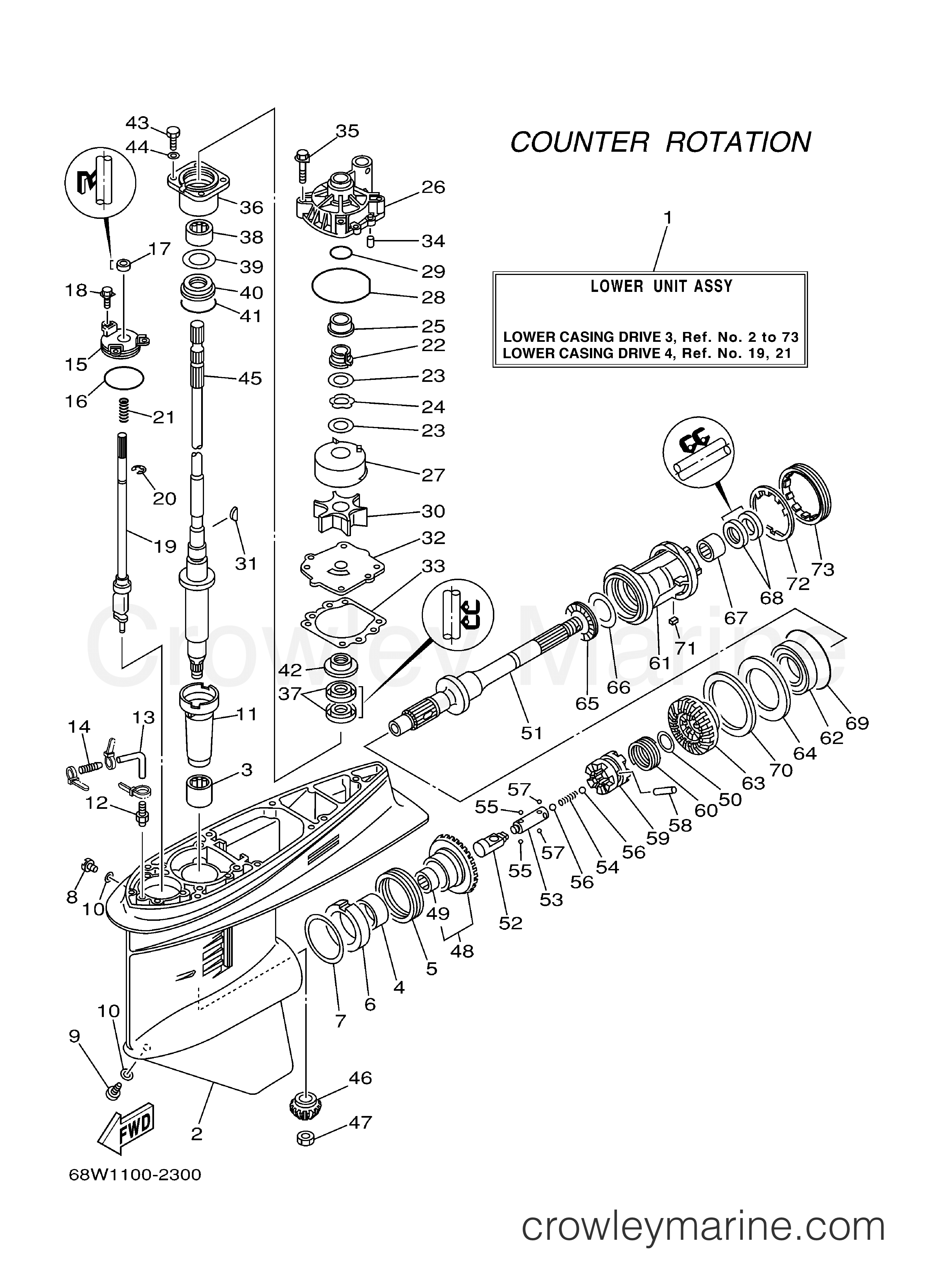 Yamaha Motors LF115TXRC - LOWER CASING DRIVE 3