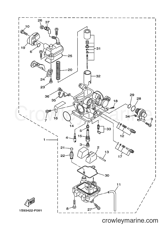 2007 Scooter T135SEC - T135SEC (1S94) [010] - CARBURETOR