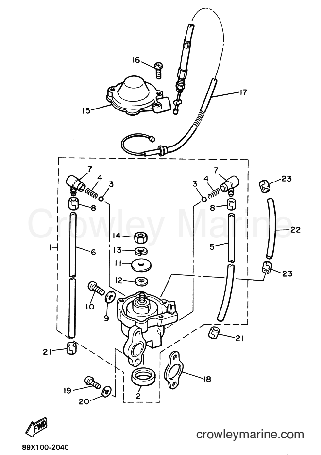 1992 Snowmobile ET410TR - ET410TR (89X1) [020] - OIL PUMP