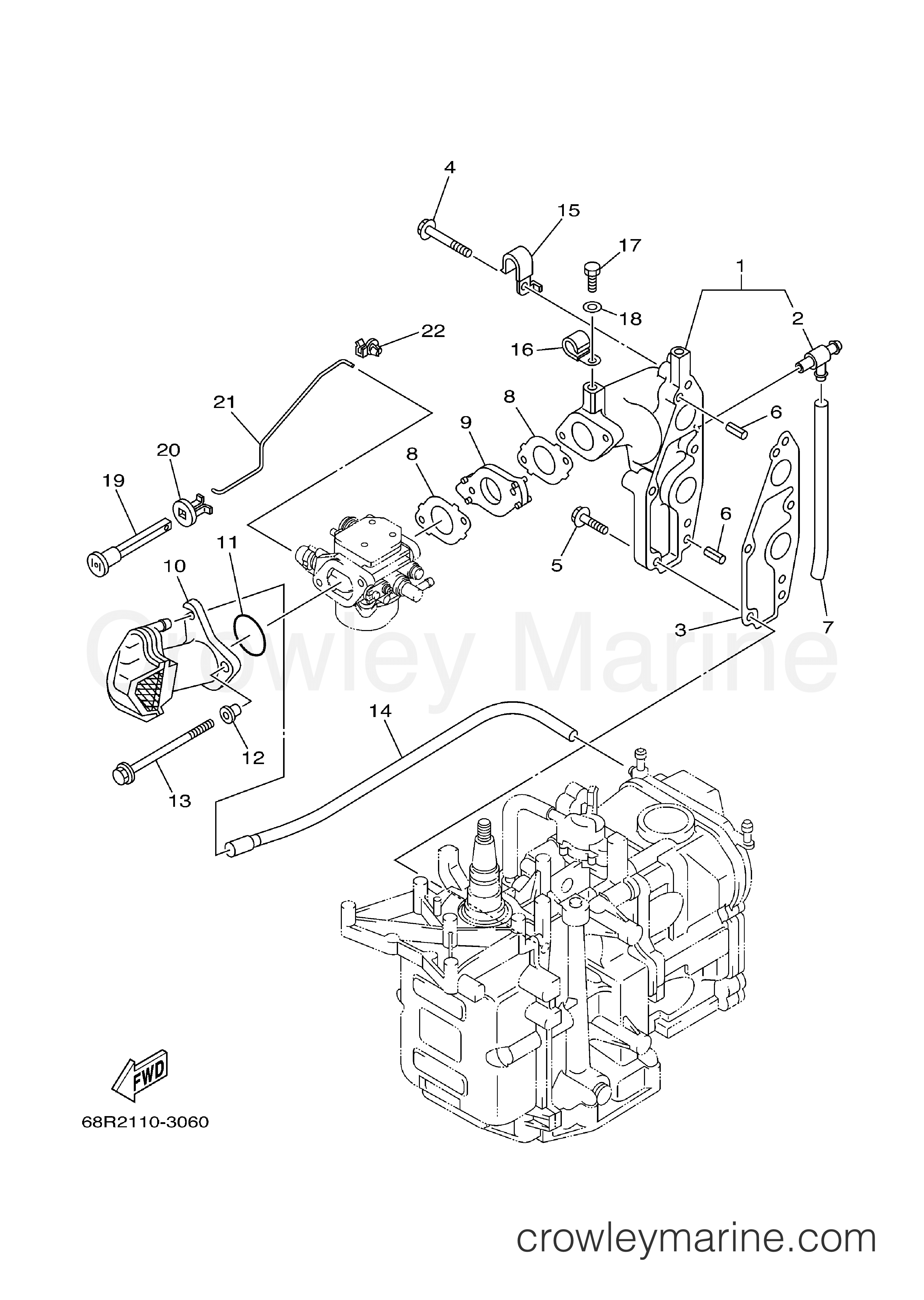 Yamaha Motors F8MLHB - INTAKE