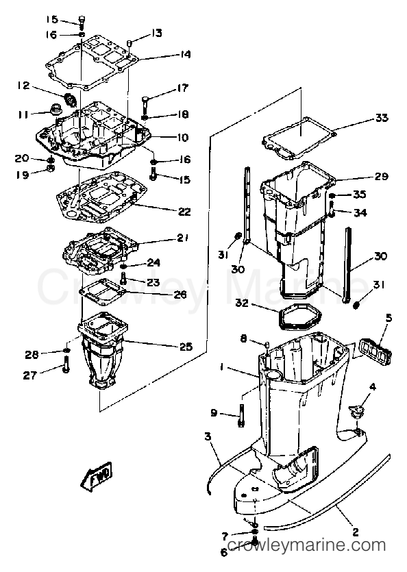 Yamaha Motors PROV150LD - UPPER CASING