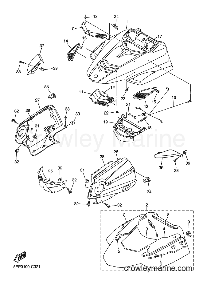 Yamaha Motors RX10MS (8EV3) [020] - SHROUD