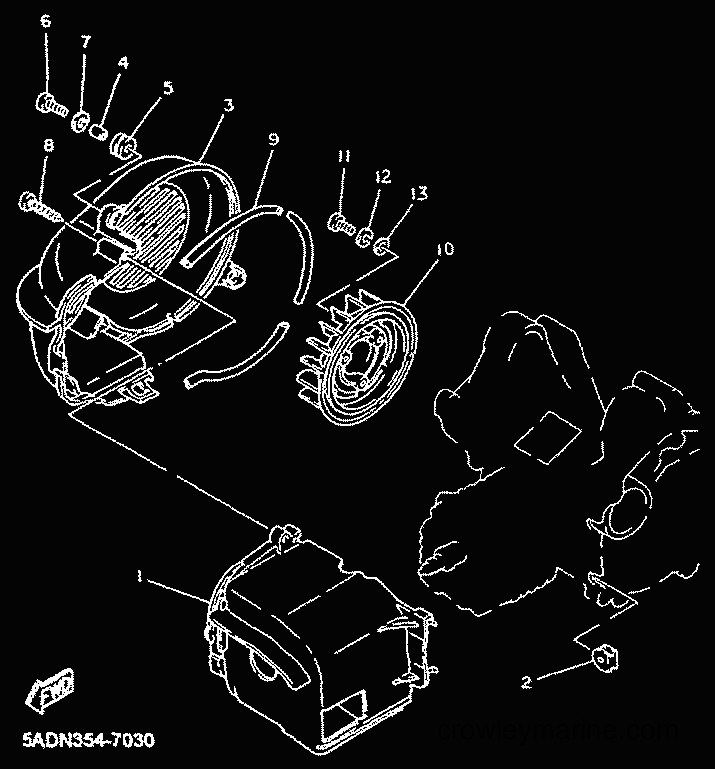 2001 Scooter YN50 - YN50 (5BV7) [010] - AIR SHROUD & FAN