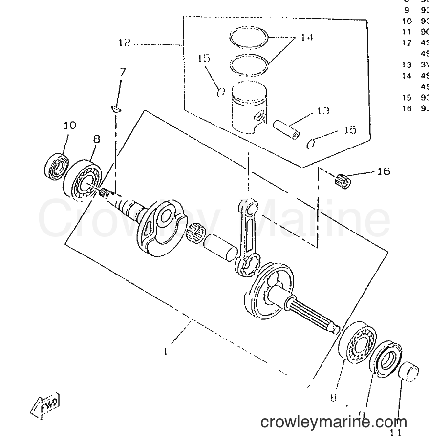 1996 Scooter CW50RS - CW50RS (4TD1) [999] - CRANKSHAFT & PISTON