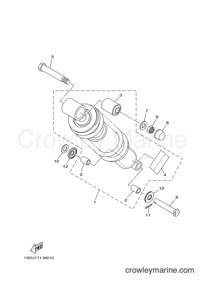 2013 Dirt Bike TW200E - TW200E (10DU) [010] - REAR SUSPENSION