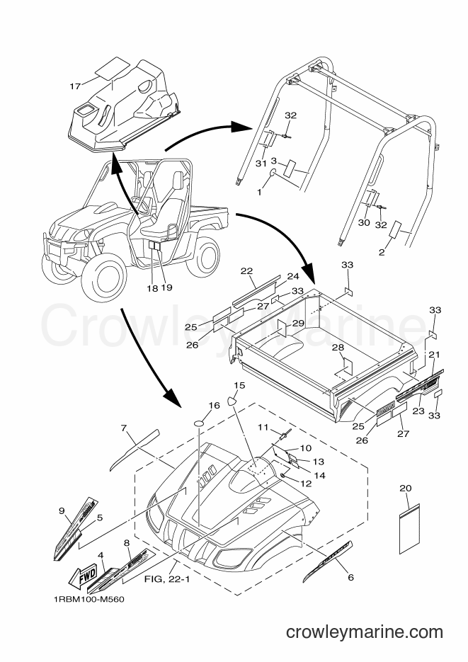 2013 ATV YXR700F - YXR700F (1RBN) [010] - EMBLEM & LABEL 2