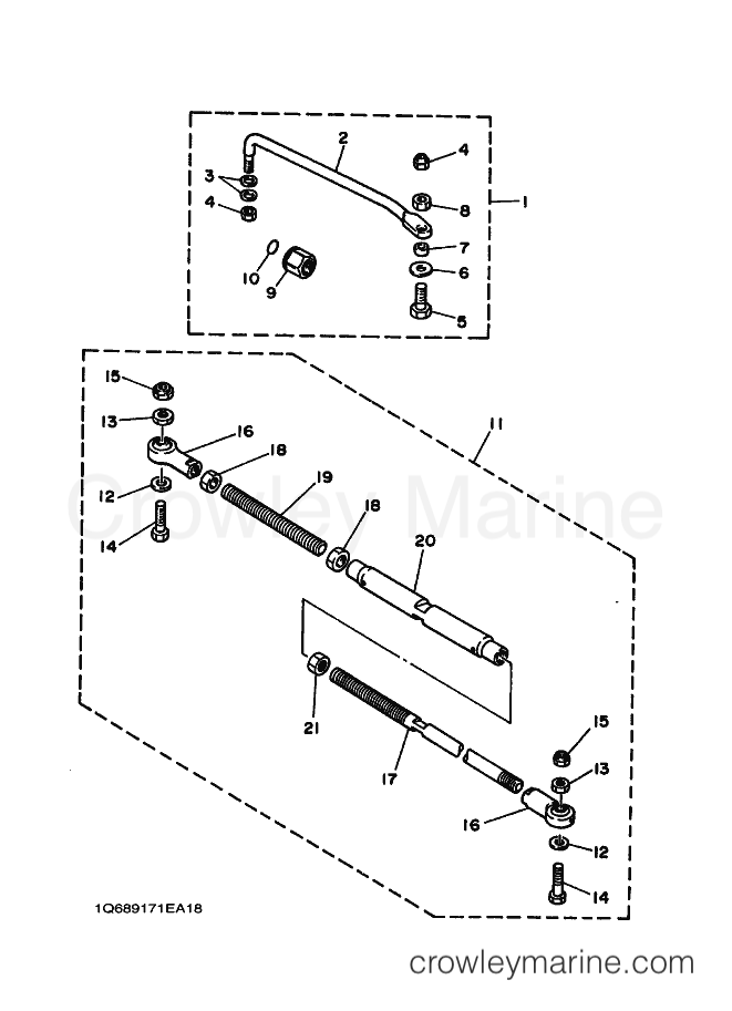 Yamaha Motors 30A (689) [030] - STEERING GUIDE ATTACHMENT