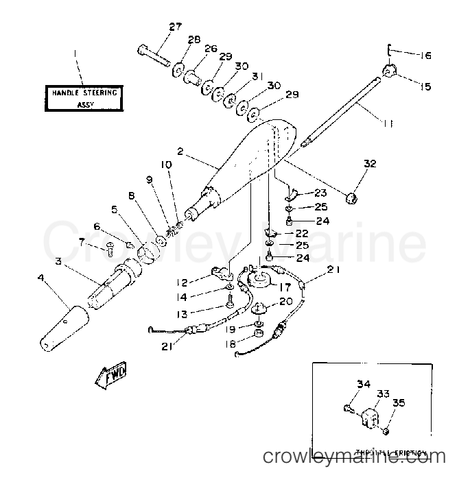 Yamaha Motors C40PLRQ - STEERING
