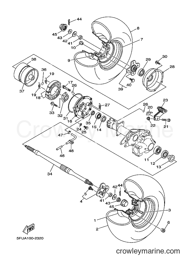 2002 ATV YFM400FWN - YFM400FWN (5FUB) [010] - REAR WHEEL