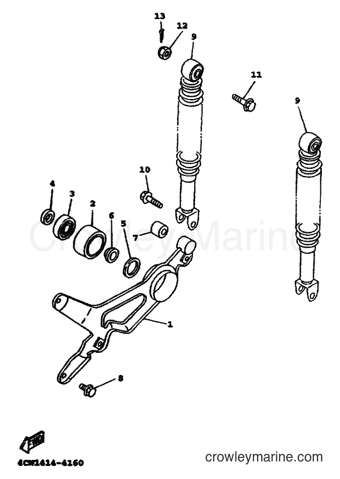 1999 Scooter XC125TR - XC125TR (4THJ) [010] - REAR ARM & SUSPENSION