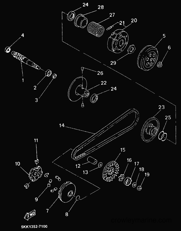 1999 Scooter YN100 - YN100 (5KK1) [999] - CLUTCH