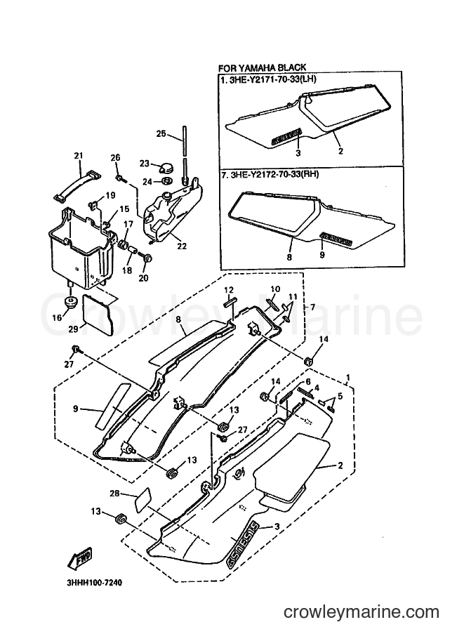 Yamaha Motors FZR600 (3HHH) [010] - SIDE COVER
