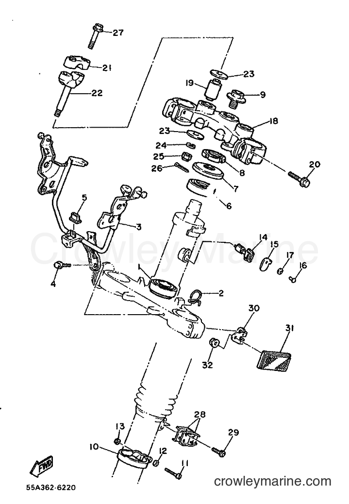 1986 Dirt Bike XT500L - XT500L (55A) [999] - STEERING
