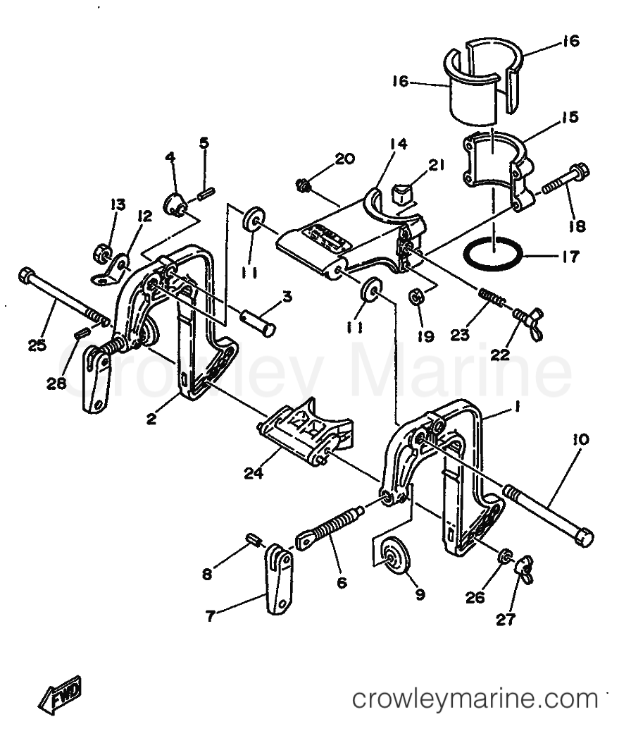 Yamaha Motors 2B (6A1) [999] - BRACKET 1
