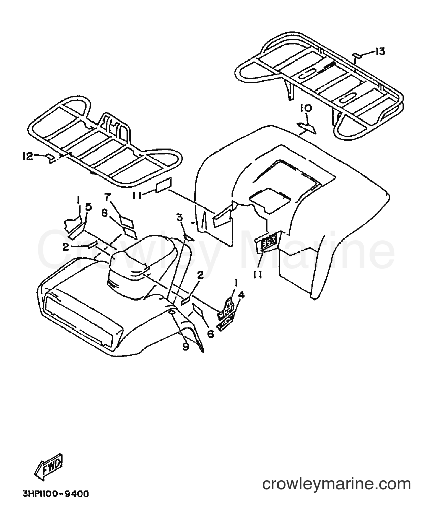 1989 ATV YFM350ER - YFM350ER (3HP1) [030] - EMBLEM & LABEL 1