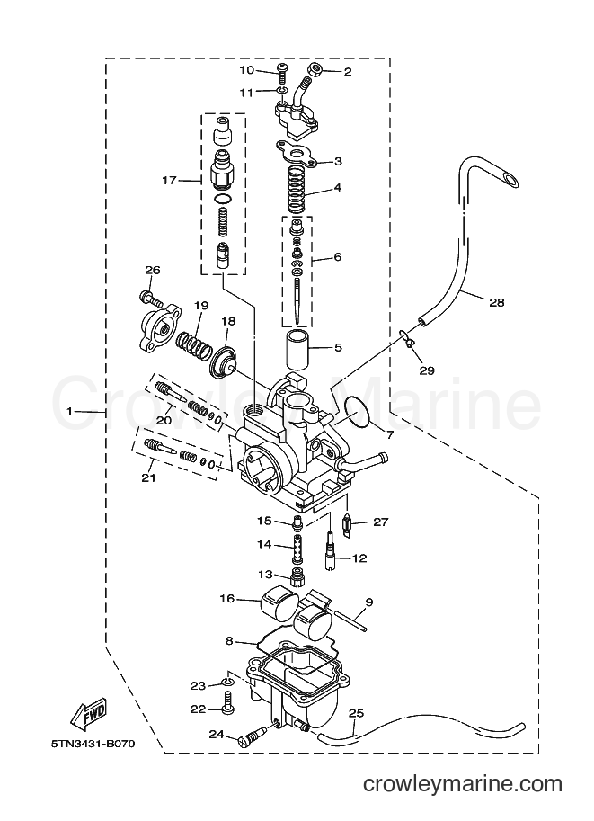 2005 Scooter T110 - T110 (5XV2) [010] - CARBURETOR
