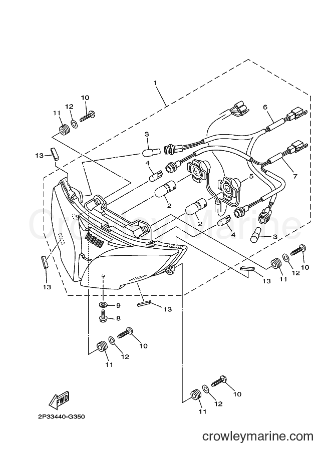Yamaha Motors T110 (2P14) [010] - HEADLIGHT