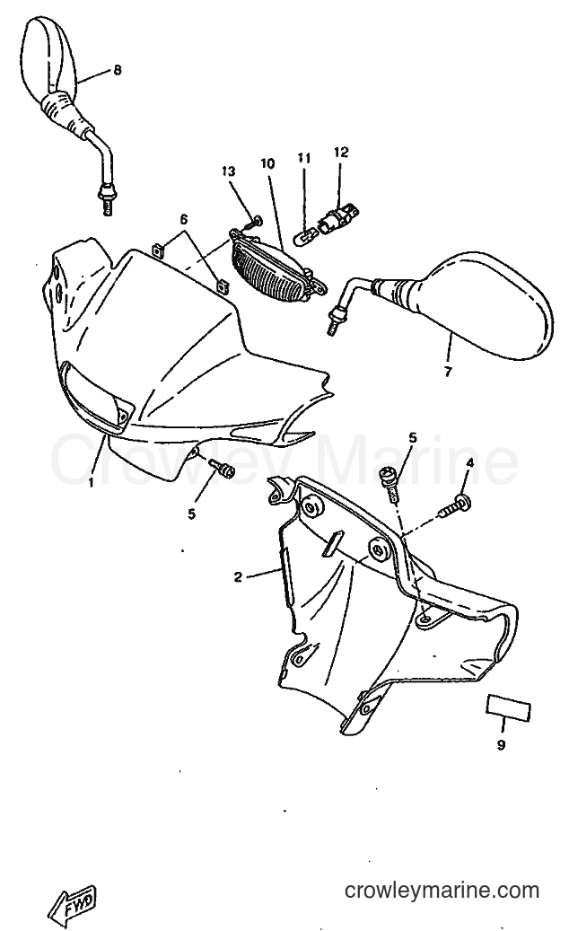 1998 Scooter CW50RSP - CW50RSP (4URG) [010] - COWLING 1