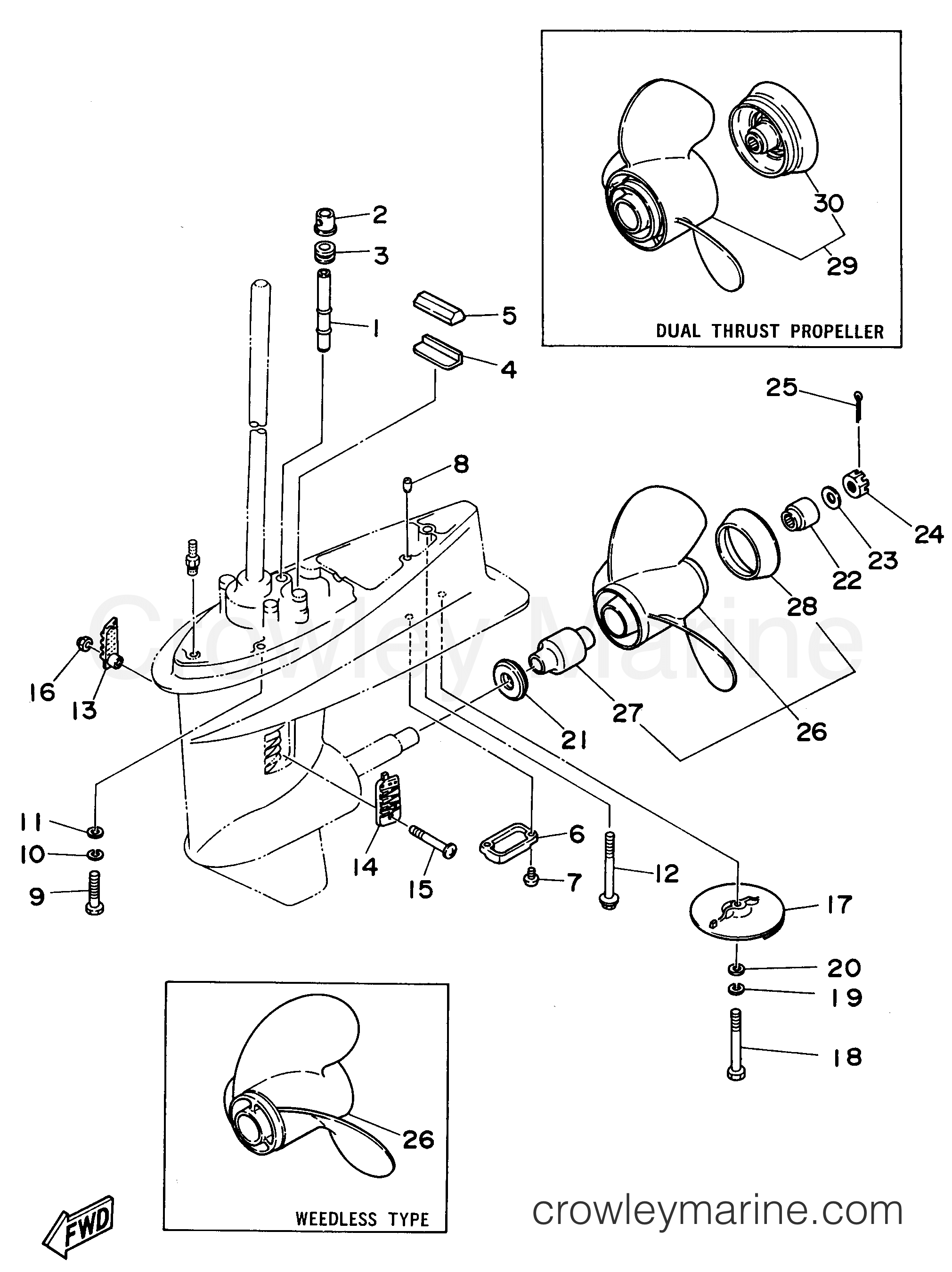 Yamaha Motors 30MSHV - LOWER CASING DRIVE 2