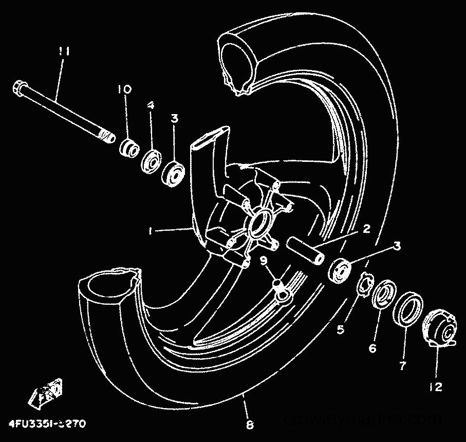 1995 Dirt Bike TDR125 - TDR125 (4GW3) [999] - FRONT WHEEL