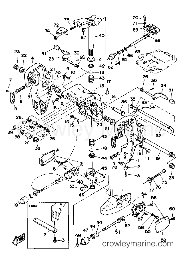 Yamaha Motors CV55ELF - BRACKET 1