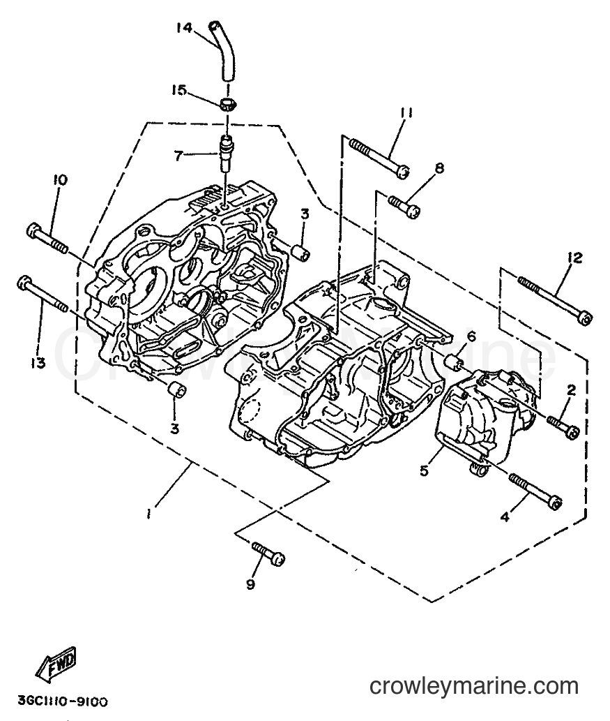 1989 ATV YFM200DX - YFM200DX (3GC2) [010] - CRANKCASE