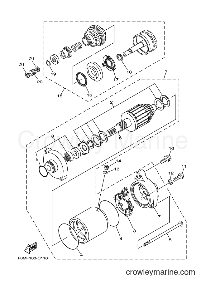 Yamaha Motors JET FOR XL700 (67E5) [04H] - STARTING MOTOR