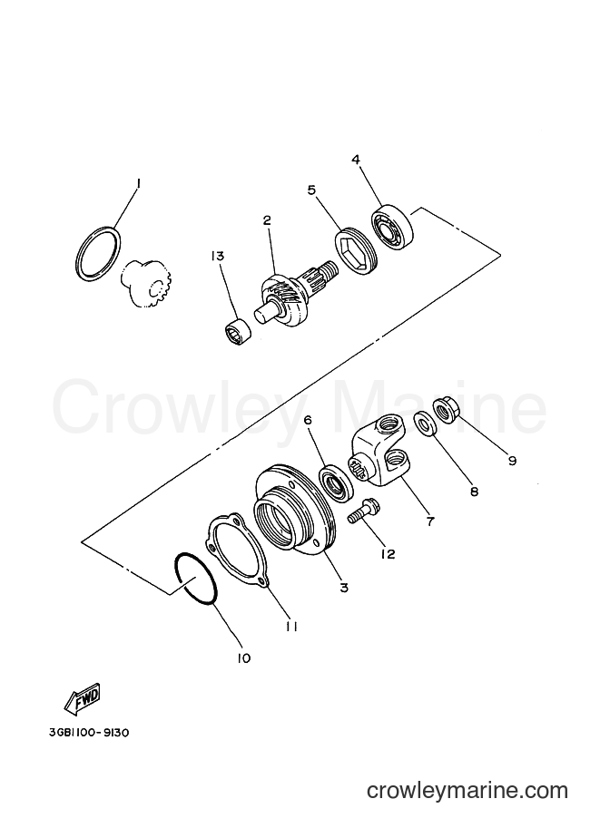 2008 ATV YFM80G - YFM80G (2D3B) [010] - MIDDLE DRIVE GEAR