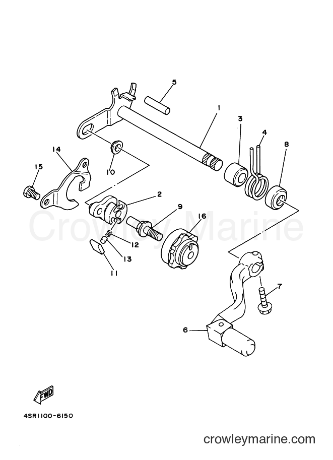 1996 Dirt Bike YZ250 - YZ250 (4SR2) [020] - SHIFT SHAFT