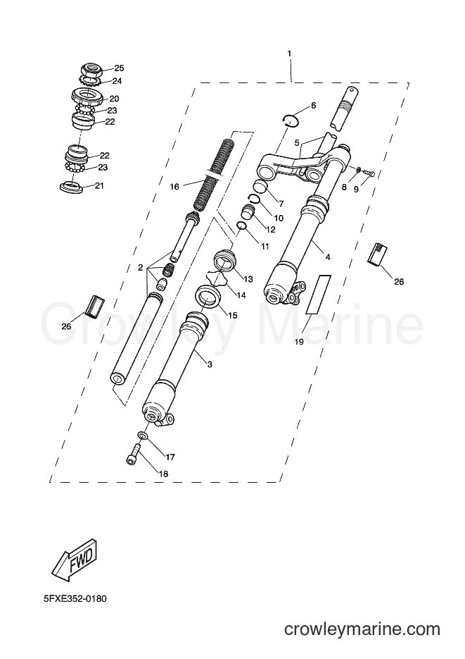 Yamaha Motors CW50RS (5NU7) [020] - FRONT FORK