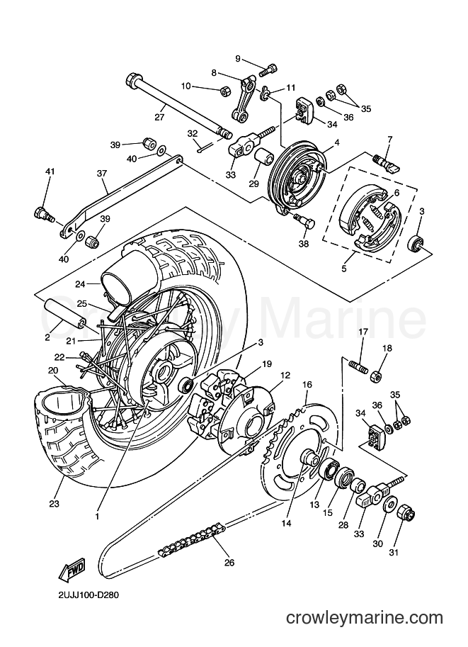2006 Cruiser XV250 - XV250 (2UJR) [010] - REAR WHEEL