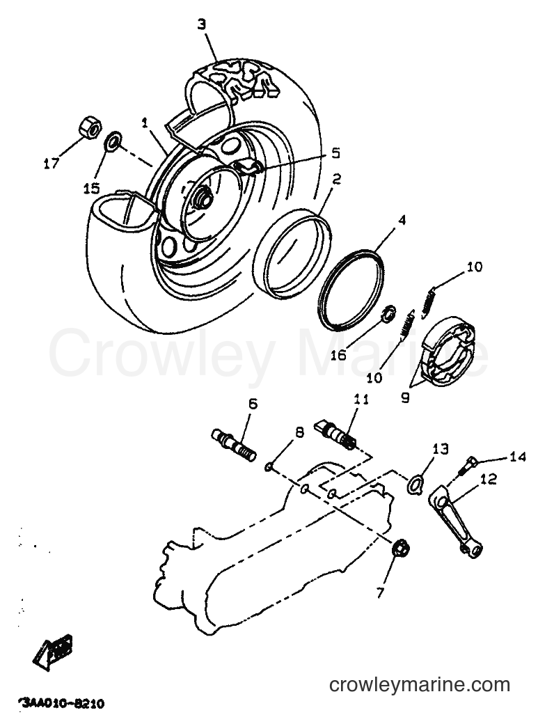 1992 Scooter CW50 - CW50 (4EY1) [999] - REAR WHEEL