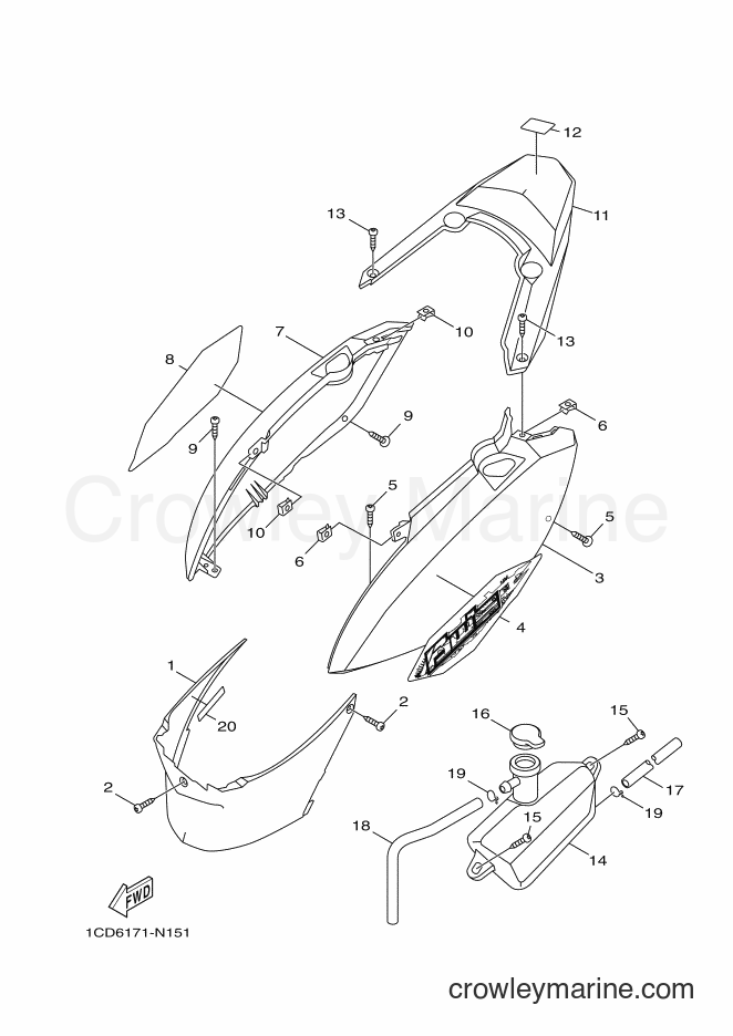 2014 Scooter YW50F - YW50F (1CD6) [010] - SIDE COVER