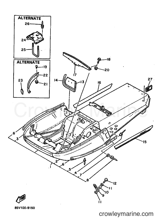 1989 Snowmobile ET400 - ET400 (85V1) [020] - FRAME