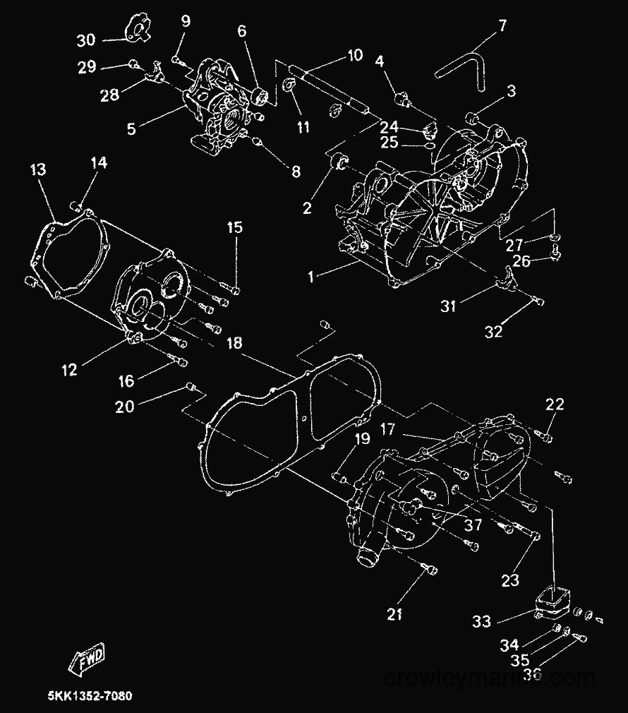 1999 Scooter YN100 - YN100 (5KK1) [999] - CRANKCASE