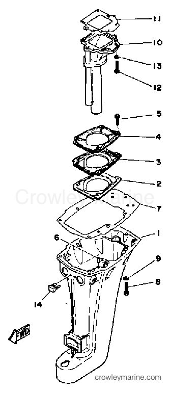 Yamaha Motors 15SG - UPPER CASING