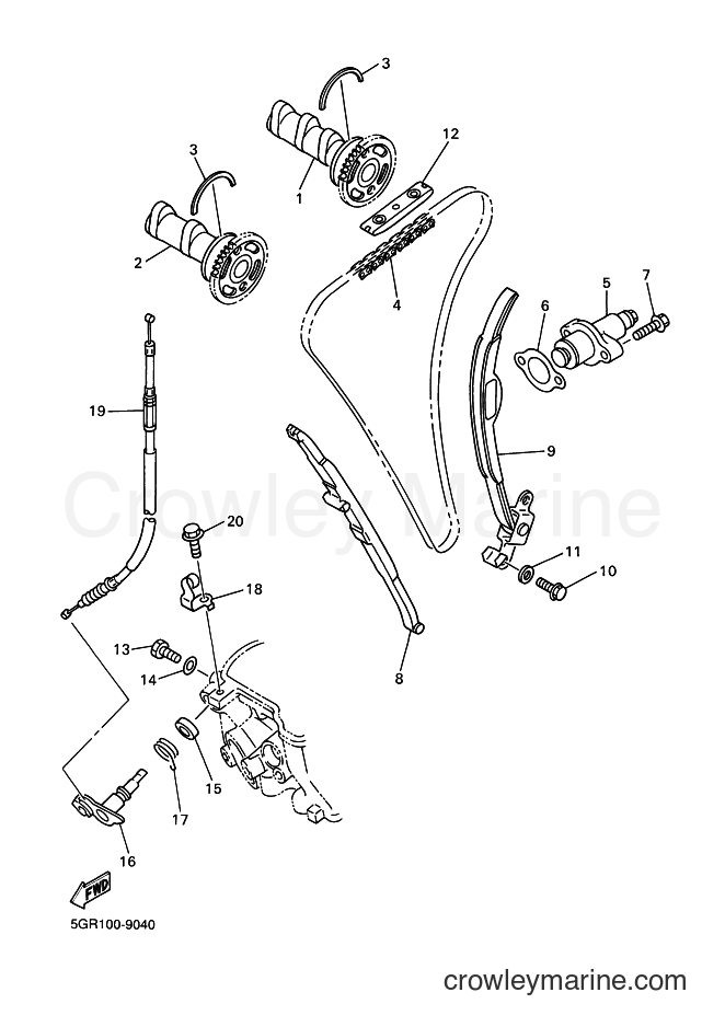 1999 Dirt Bike YZ400F - YZ400F (5GR2) [070] - CAMSHAFT & CHAIN