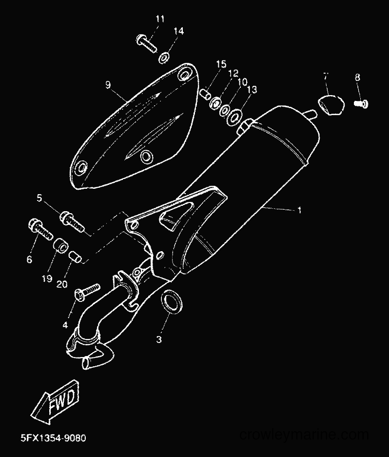 2000 Scooter CW50RS - CW50RS (5FXF) [010] - EXHAUST