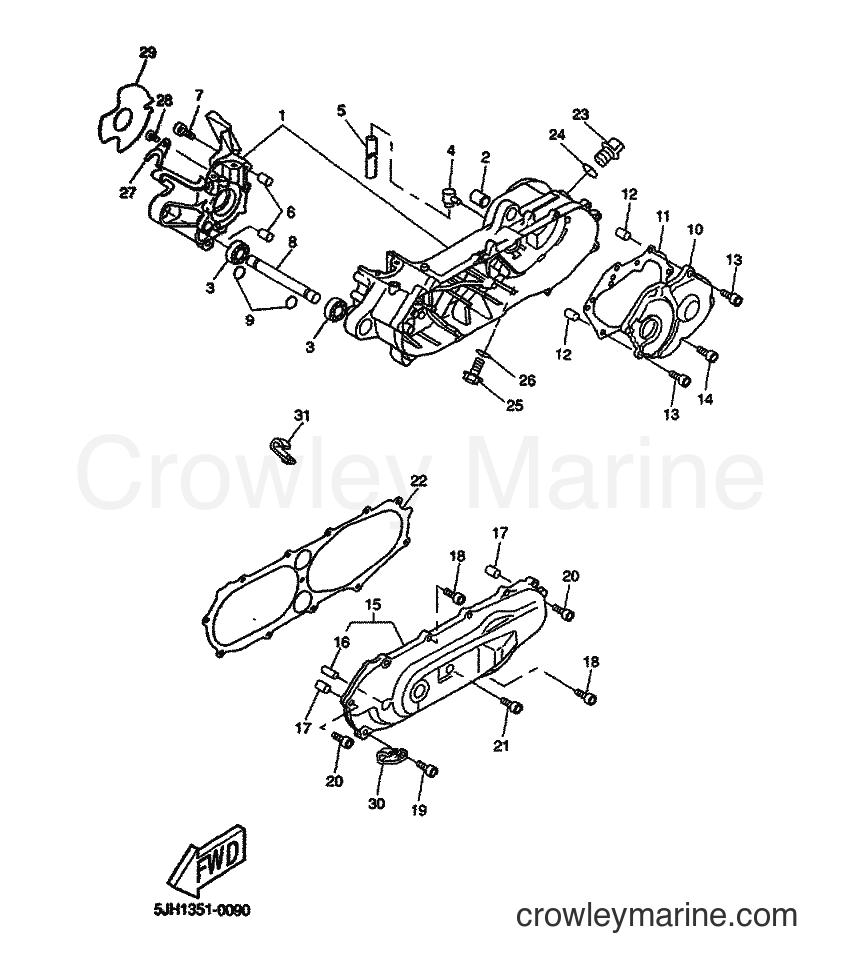 Yamaha Motors CW50 (5MN1) [030] - CRANKCASE