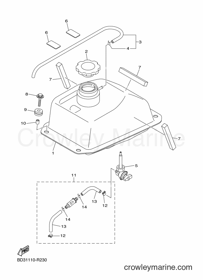 2017 ATV YFM90R - YFM90R (BD36) [010] - FUEL TANK