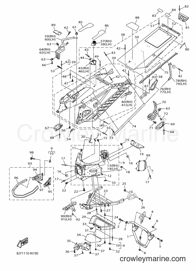 2014 Snowmobile SRV10LS - SRV10LS (8JY1) [010] - FRAME