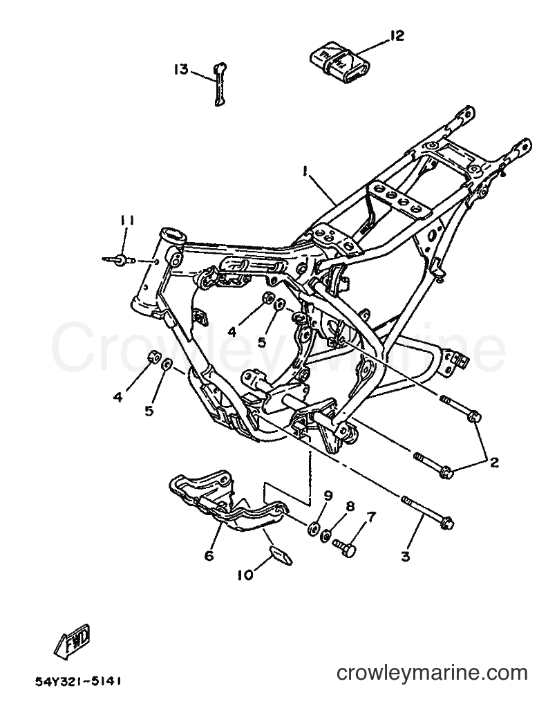Yamaha Motors DT50MX (2UN) [99A] - FRAME