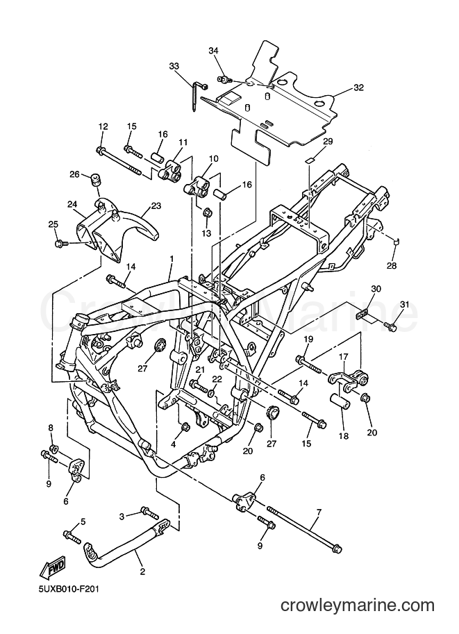 Yamaha Motors XJR1300 (5UXG) [010] - FRAME