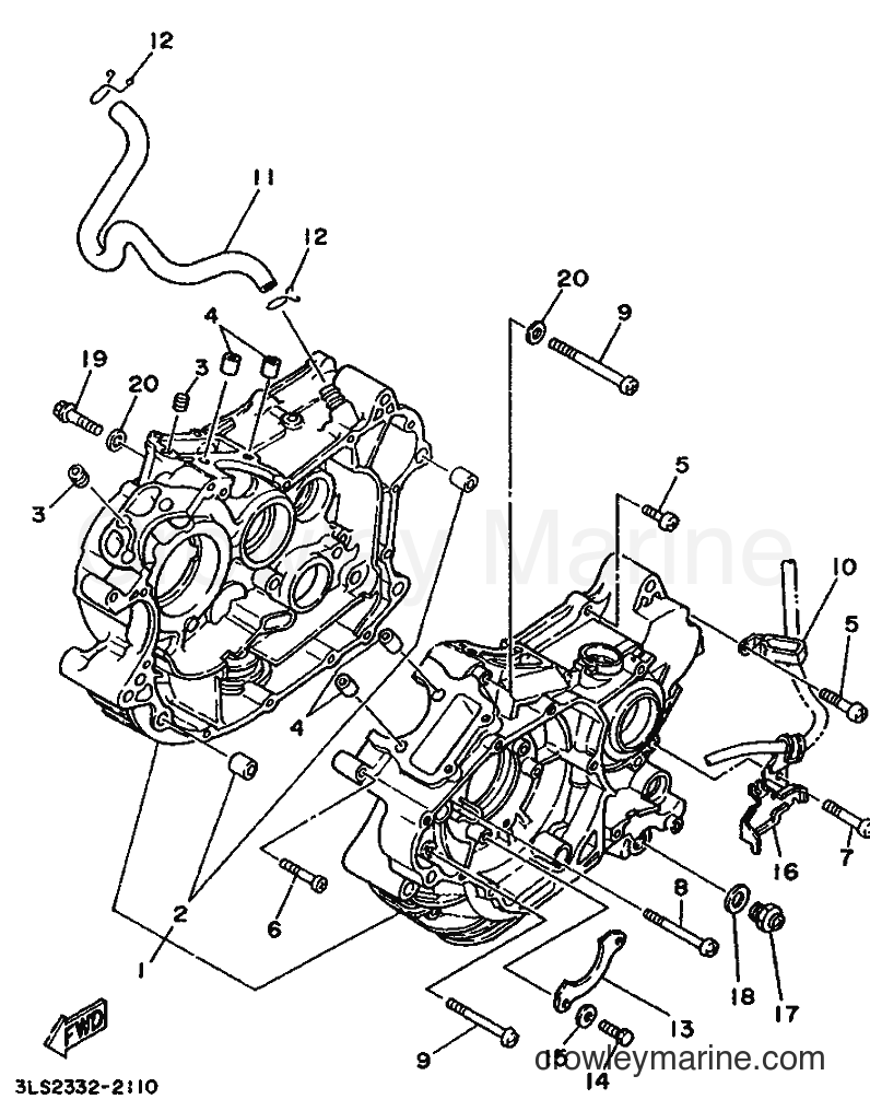 Yamaha Motors XV250 (3DN4) [010] - CRANKCASE