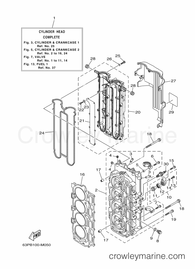 Yamaha Motors F150A (63PC) [320] - CYLINDER & CRANKCASE 2